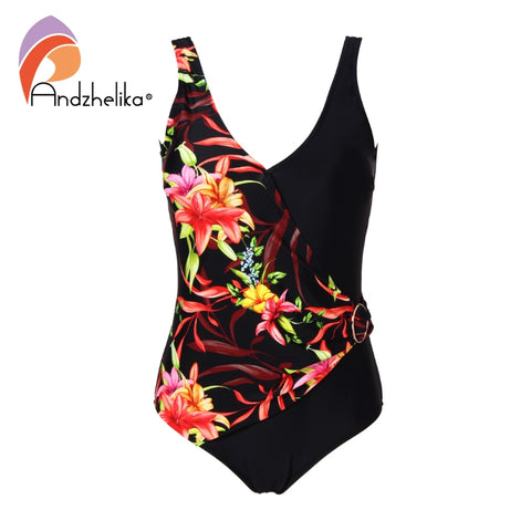 Andzhelika Floral Patchwork One Piece Swimsuit W