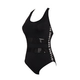 Andzhelika Letter Sport One-piece Swimsuit